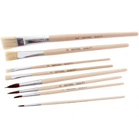 Pędzle Colorino Kids Naturalne, 8szt - 2